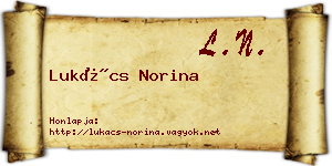 Lukács Norina névjegykártya